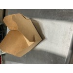 Choice Kraft Folded Paper #4 Take-Out Container with Window 7 3/4