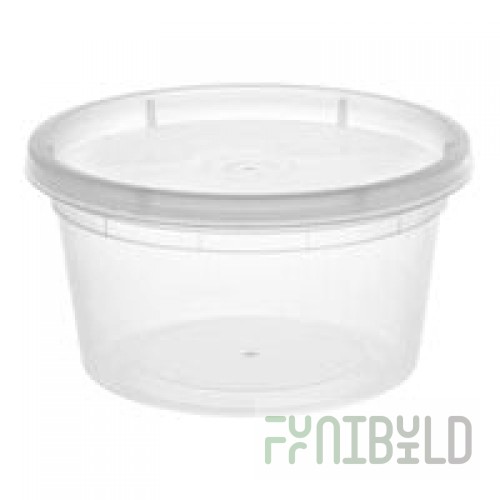 Pactiv/Newspring DELItainer 12 oz. Translucent Round Deli Container Combo Pack - 240/Case