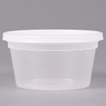 Pactiv/Newspring DELItainer 12 oz. Translucent Round Deli Container Combo Pack - 240/Case