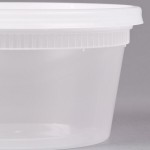Pactiv/Newspring DELItainer 12 oz. Translucent Round Deli Container Combo Pack - 240/Case