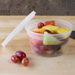 Pactiv/Newspring DELItainer 12 oz. Translucent Round Deli Container Combo Pack - 240/Case