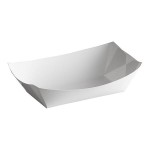 #100 1 lb. White Customizable Paper Food Tray - 250/Pack #100 1 lb. White Customizable Paper Food Tray - 250/Pack