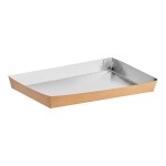 Carnival King 13 lb. Extra Large Foiled Paper Food Tray 10 3/16