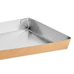 Carnival King 13 lb. Extra Large Foiled Paper Food Tray 10 3/16