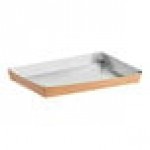 Carnival King 13 lb. Extra Large Foiled Paper Food Tray 10 3/16