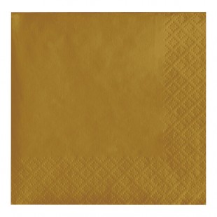 Creative Converting 803276B Glittering Gold 2-Ply Beverage Napkin - 600/Case