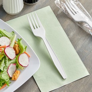 Choice White Heavy Weight Wrapped Polypropylene Plastic Fork - 1,000/Case