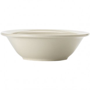 Libbey Porcelana Cream 13 oz. Cream White Rolled Edge Porcelain Grapefruit Bowl - Sample Libbey Porcelana Cream 13 oz. Cream White Rolled Edge Porcelain Grapefruit Bowl - Sample