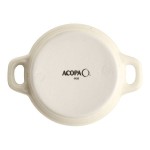 Acopa Keystone 8 oz. Vanilla Bean Stoneware Mini Casserole Dish with Lid - Sample Acopa Keystone 8 oz. Vanilla Bean Stoneware Mini Casserole Dish with Lid - Sample