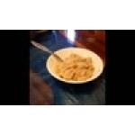 Acopa Liana 13 oz. Bright White Embossed Lines Rimmed Porcelain Grapefruit / Cereal Bowl - Sample