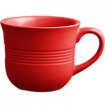 Acopa Capri 4.5 oz. Passion Fruit Red Stoneware Fruit Bowl / Monkey Dish - 48/Case
