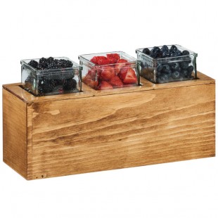 Cal-Mil 3836-3-99 Madera Rustic Pine Action Station Glass Jar Unit - 15 3/4