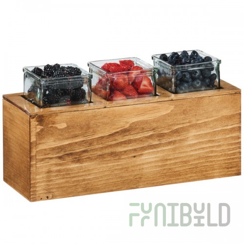 Cal-Mil 3836-3-99 Madera Rustic Pine Action Station Glass Jar Unit - 15 3/4