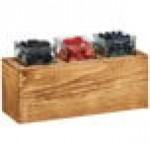 Cal-Mil 3836-3-99 Madera Rustic Pine Action Station Glass Jar Unit - 15 3/4