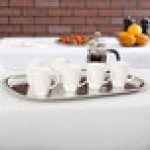 Vollrath 82121 Elegant Reflections Stainless Steel Oblong Serving Tray - 24 Vollrath 82121 Elegant Reflections Stainless Steel Oblong Serving Tray - 24