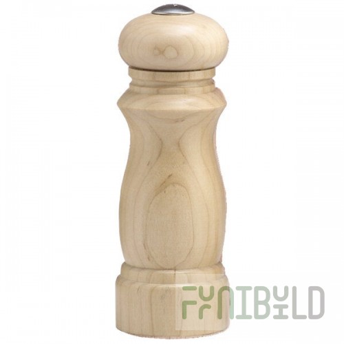 Chef Specialties 06255 Professional Series Customizable Salem Natural Finish Salt / Pepper Shaker - 6