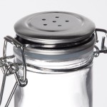 TableCraft H15S&P 1.5 oz. Resealable Salt and Pepper Shaker Glass Jar with Stainless Steel Clip-Top Lid TableCraft H15S&P 1.5 oz. Resealable Salt and Pepper Shaker Glass Jar with Stainless Steel Clip-Top Lid
