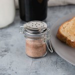 TableCraft H15S&P 1.5 oz. Resealable Salt and Pepper Shaker Glass Jar with Stainless Steel Clip-Top Lid TableCraft H15S&P 1.5 oz. Resealable Salt and Pepper Shaker Glass Jar with Stainless Steel Clip-Top Lid