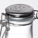 TableCraft H15S&P 1.5 oz. Resealable Salt and Pepper Shaker Glass Jar with Stainless Steel Clip-Top Lid TableCraft H15S&P 1.5 oz. Resealable Salt and Pepper Shaker Glass Jar with Stainless Steel Clip-Top Lid