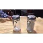 TableCraft H15S&P 1.5 oz. Resealable Salt and Pepper Shaker Glass Jar with Stainless Steel Clip-Top Lid TableCraft H15S&P 1.5 oz. Resealable Salt and Pepper Shaker Glass Jar with Stainless Steel Clip-Top Lid