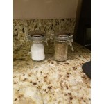 TableCraft H15S&P 1.5 oz. Resealable Salt and Pepper Shaker Glass Jar with Stainless Steel Clip-Top Lid TableCraft H15S&P 1.5 oz. Resealable Salt and Pepper Shaker Glass Jar with Stainless Steel Clip-Top Lid