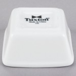 Tuxton GSP-750 TuxTrendz Santorini 3 oz. Bright White Square China Ramekin - 24/Case