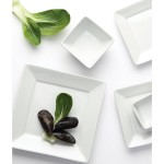 Tuxton GSP-750 TuxTrendz Santorini 3 oz. Bright White Square China Ramekin - 24/Case