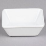 Tuxton GSP-750 TuxTrendz Santorini 3 oz. Bright White Square China Ramekin - 24/Case