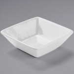 Tuxton GSP-750 TuxTrendz Santorini 3 oz. Bright White Square China Ramekin - 24/Case