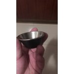 Choice 1.5 oz. Matte Black Stainless Steel Round Sauce Cup - 12/Pack