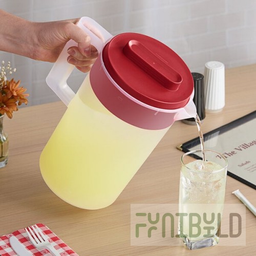 Rubbermaid® Simply Pour 1 Gallon Plastic Pitcher with Multifunction Lid 2122590 - 2/Case