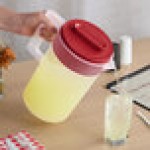 Rubbermaid® Simply Pour 1 Gallon Plastic Pitcher with Multifunction Lid 2122590 - 2/Case Rubbermaid® Simply Pour 1 Gallon Plastic Pitcher with Multifunction Lid 2122590 - 2/Case