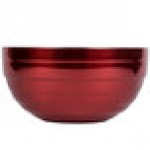 Vollrath 4659115 Double Wall Round Beehive 3.4 Qt. Serving Bowl - Dazzle Red