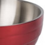 Vollrath 4659115 Double Wall Round Beehive 3.4 Qt. Serving Bowl - Dazzle Red