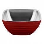 Vollrath 4659115 Double Wall Round Beehive 3.4 Qt. Serving Bowl - Dazzle Red