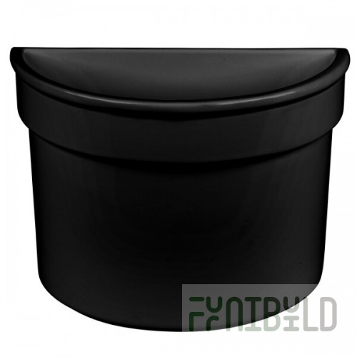 TableCraft CW1312BK 5 Qt. Black Cast Aluminum Half Soup Bowl