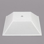 G.E.T. Enterprises BSD14WW Bugambilia 3.2 Qt. Classic Textured Finish White Resin-Coated Aluminum Deep Square Bowl G.E.T. Enterprises BSD14WW Bugambilia 3.2 Qt. Classic Textured Finish White Resin-Coated Aluminum Deep Square Bowl