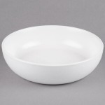 10 Strawberry Street WM-6-WHT Wazee Matte 48 oz. Round White Stoneware Serving Bowl - 2/Case