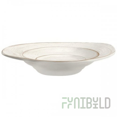 Elite Global Solutions DB925ST-OWD Della Terra Melamine Stoneware 12 oz. Off White Irregular Round Bowl - 6/Case