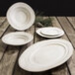 Elite Global Solutions DB925ST-OWD Della Terra Melamine Stoneware 12 oz. Off White Irregular Round Bowl - 6/Case Elite Global Solutions DB925ST-OWD Della Terra Melamine Stoneware 12 oz. Off White Irregular Round Bowl - 6/Case
