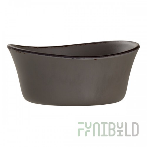 Delfin Marisol Rustic from Steelite International 16 oz. Driftwood Gray Melamine Grapefruit Bowl - 12/Case