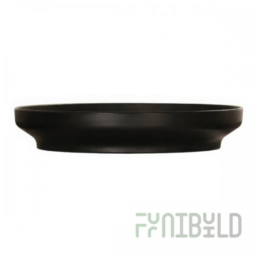 Cal-Mil Nova 132 oz. Black Round Coupe Melamine Bowl / Plate - 6/Case