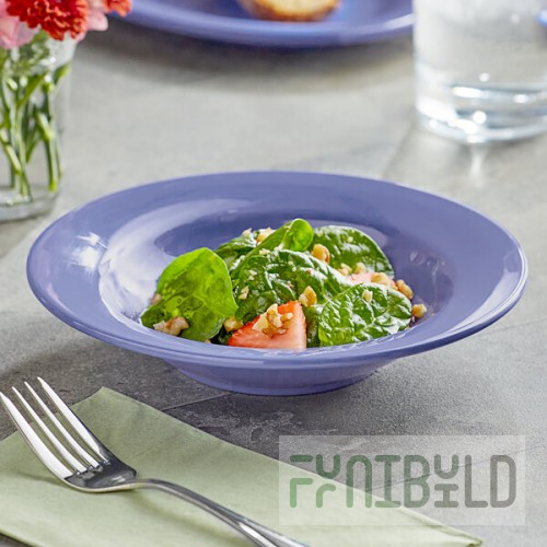 Acopa Foundations 8 oz. Purple Wide Rim Melamine Salad Bowl - 12/Pack