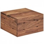 Cal-Mil 1435-1232-78 Mid-Century Walnut Rectangular Riser Shelf - 32