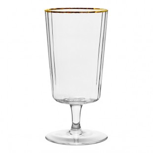 10 Strawberry Street Grace 11 oz. Gold Rimmed Glass Goblet - 24/Case