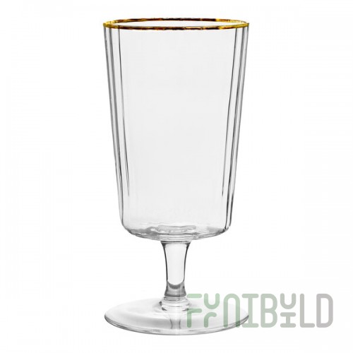10 Strawberry Street Grace 11 oz. Gold Rimmed Glass Goblet - 24/Case