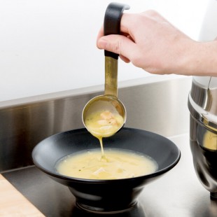 Vollrath 4970220 Jacob's Pride® 2 oz. One-Piece Stainless Steel Ladle with Short Black Kool-Touch® Handle Vollrath 4970220 Jacob's Pride® 2 oz. One-Piece Stainless Steel Ladle with Short Black Kool-Touch® Handle