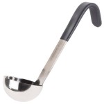 Vollrath 4970220 Jacob's Pride® 2 oz. One-Piece Stainless Steel Ladle with Short Black Kool-Touch® Handle Vollrath 4970220 Jacob's Pride® 2 oz. One-Piece Stainless Steel Ladle with Short Black Kool-Touch® Handle