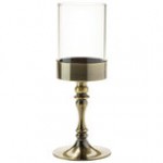 Hollowick 277BZ Classic Dark Bronze Candlestick Base with Clear Cylinder Shade Hollowick 277BZ Classic Dark Bronze Candlestick Base with Clear Cylinder Shade