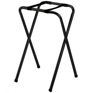 TableCraft 23BK Black-Powder-Coated Metal Tray Stand - 29 1/2